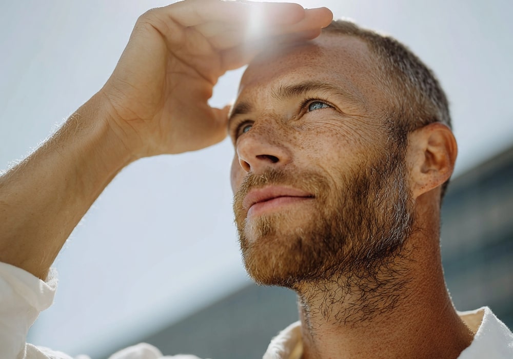 Sun on Men's Skin: Does Sebum Make Your Face Stronger?